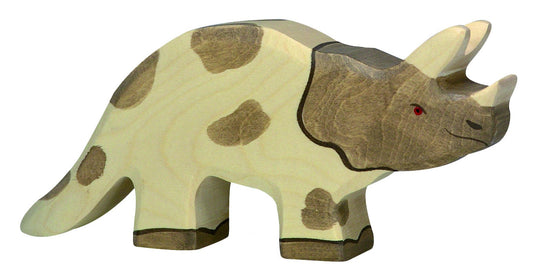 Figura in legno dinosauro Triceratops - Holztiger