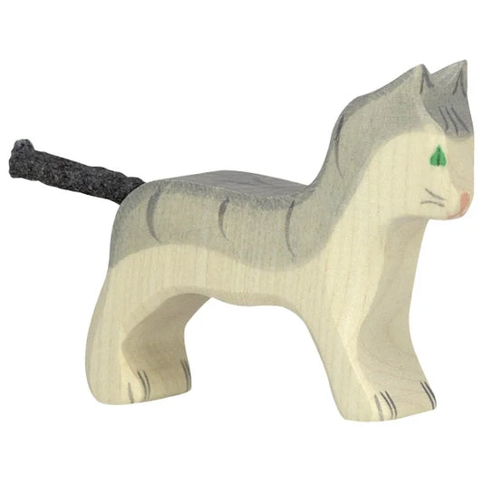 Figura legno gatto tigrato – Holztiger