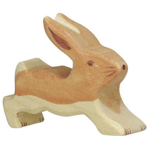 Figura in legno- Lepre piccola che corre