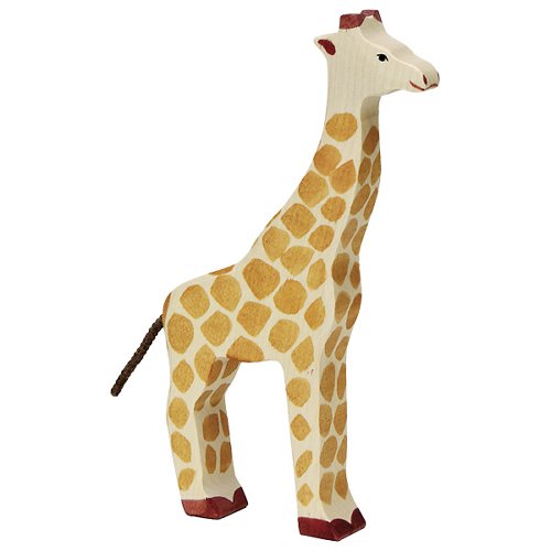 Figura in legno-Giraffa piccola che mangia HOLZTIGER