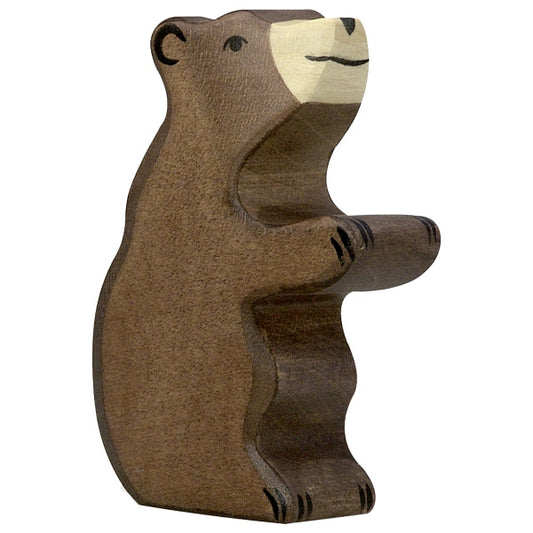 Figura in legno- Orso bruno piccolo seduto HOLZTIGER