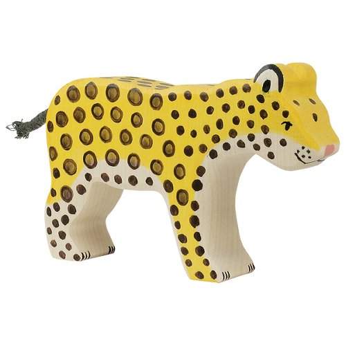 Figura in legno- Leopardo Waldorf HOLZTIGER