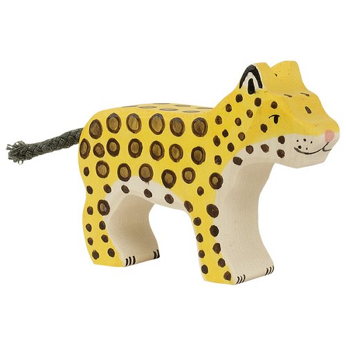 Figura in legno - Leopardo piccolo