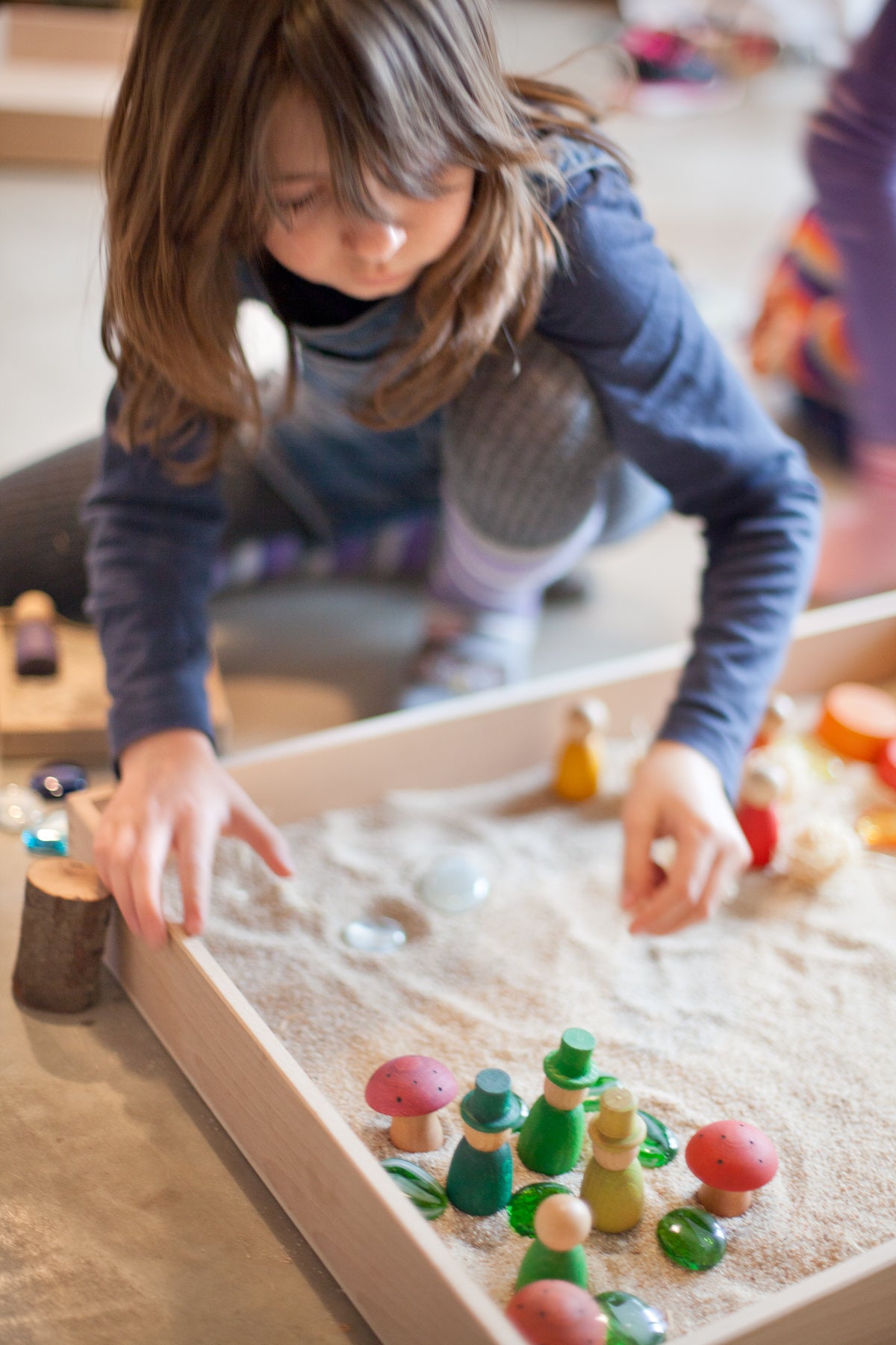 Play Box - Naturale - Legno Sostenibile - Illustrazioni 4 Elementi della Natura