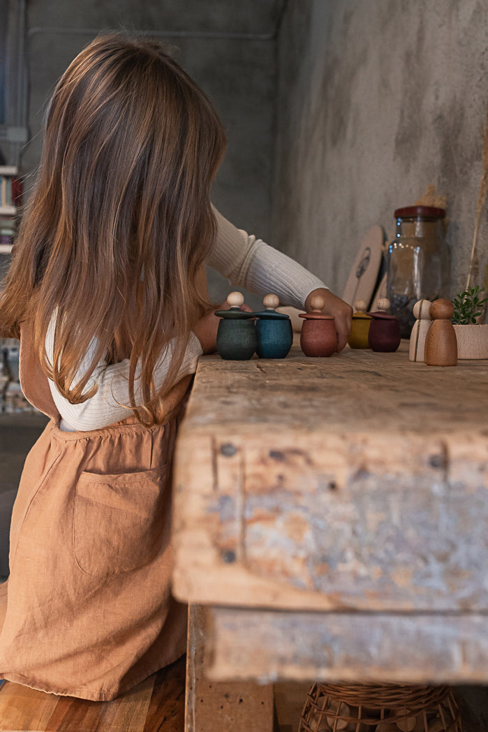 Little Things - Scrigno in legno con Figura all'interno - Scatolina dei tesori - Grapat - Blue