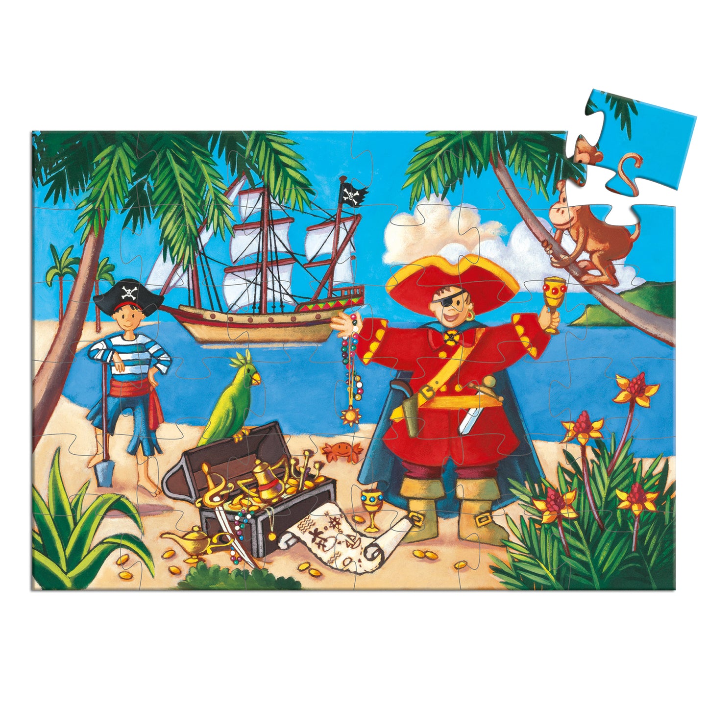 The pirate and his treasure - 36 pcs Djeco