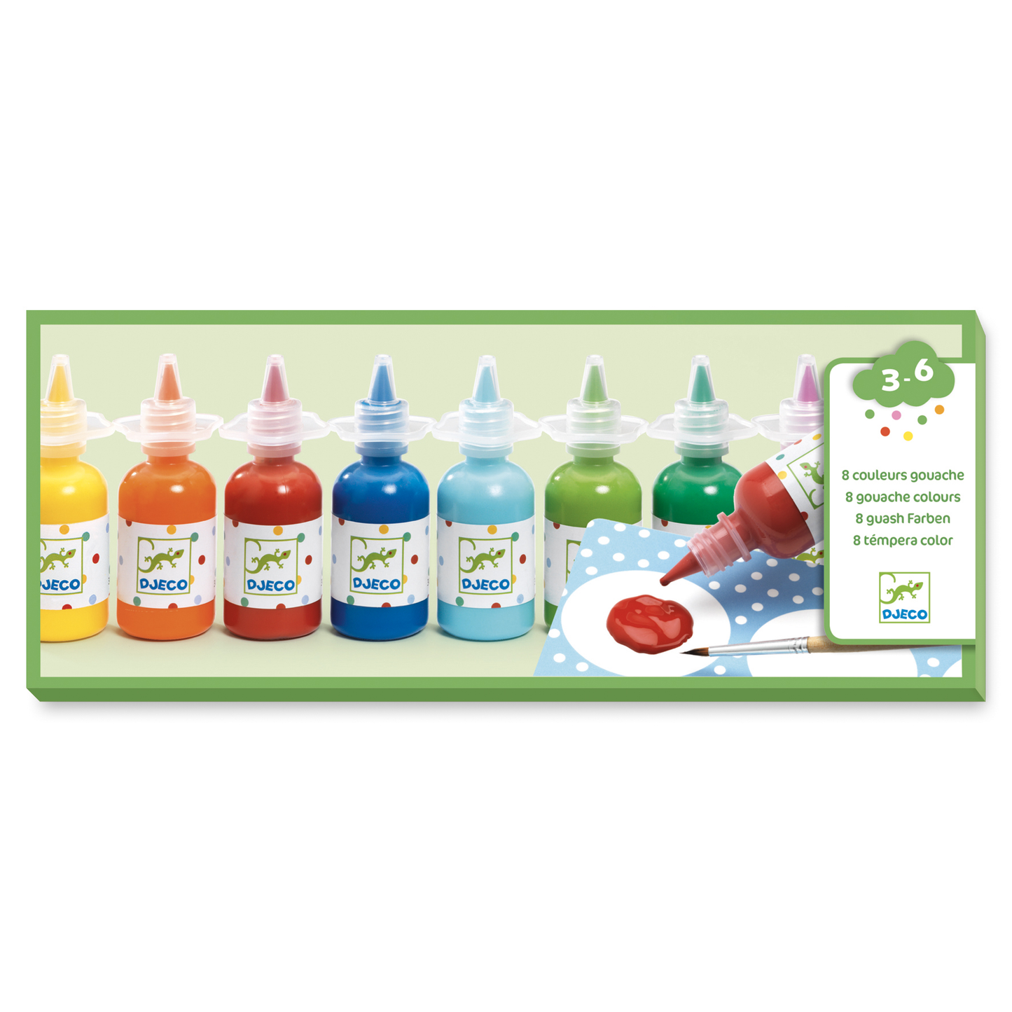 8 colori a tempera - Colours for little ones Djeco