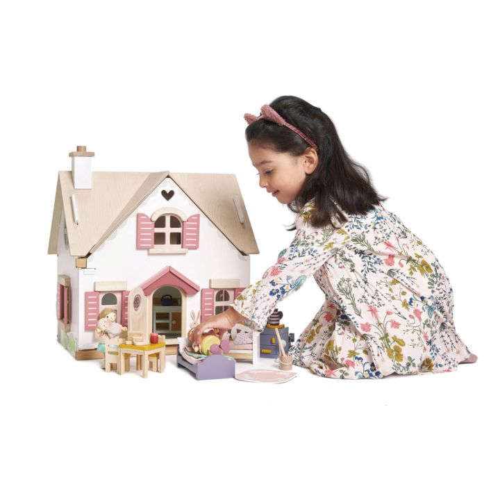 Casa delle bambole Cottontail Cottage Tender Leaf con accessori