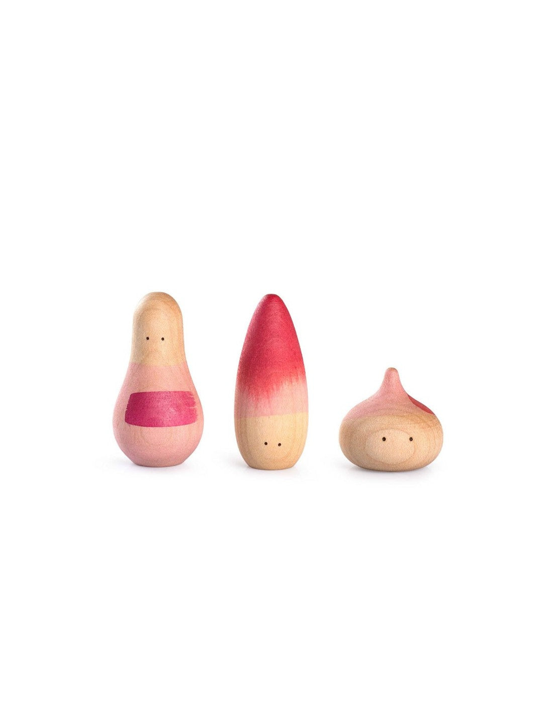 Yay! - La Famiglia Felice Set 3 figure in legno - Gioco Montessori - Grapat